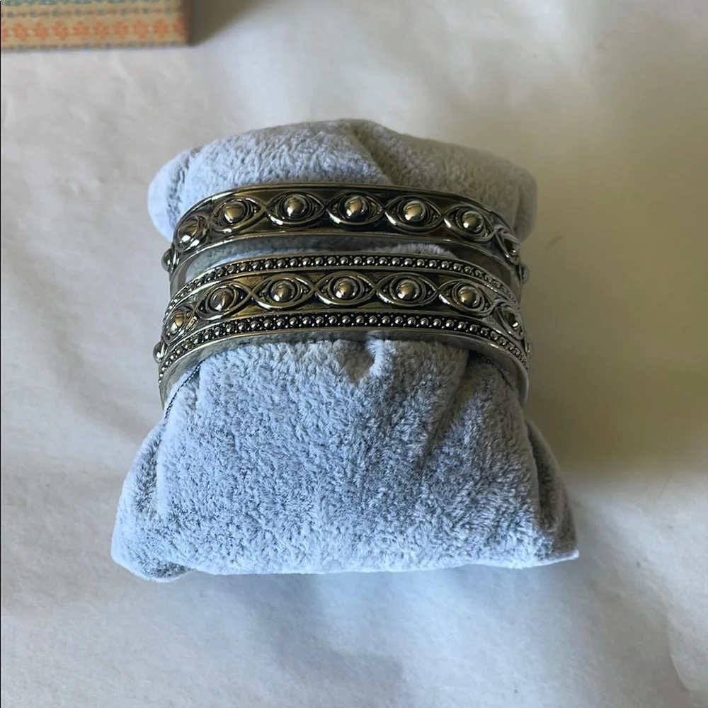 Stylish‎ Silver Watch and Bangle Set